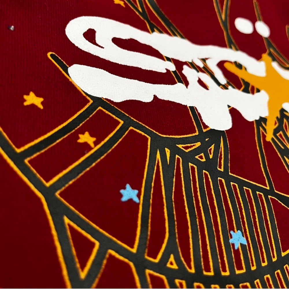 Maroon Spider world wide hoodie
